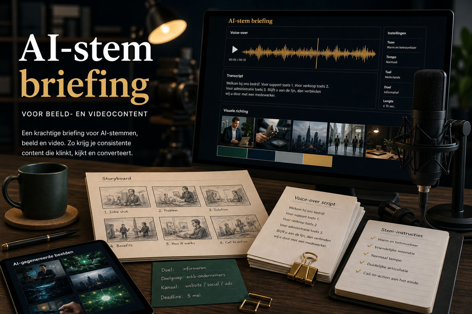 AI-stem briefing voor beeld- en videocontent: zo blijft je voice-over geloofwaardig